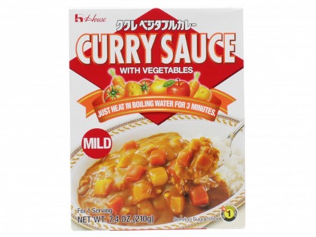 Sauce curry végétarien instantanné doux House  JP 200g