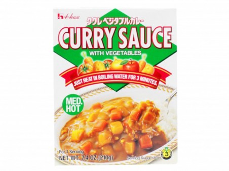 Sauce curry végétarien instantanné mi-fort House JP 200g