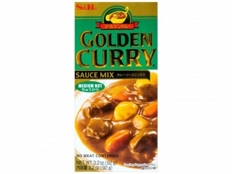Curry golden en bloc mi-fort S&B 92g