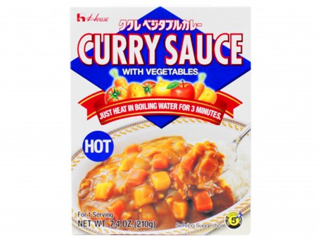 Sauce curry végétarien instantané fort House JP 200g