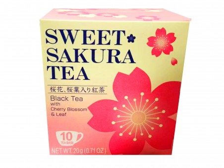Thé noir et fleurs de cerisier sakura en infusion 2g*10p